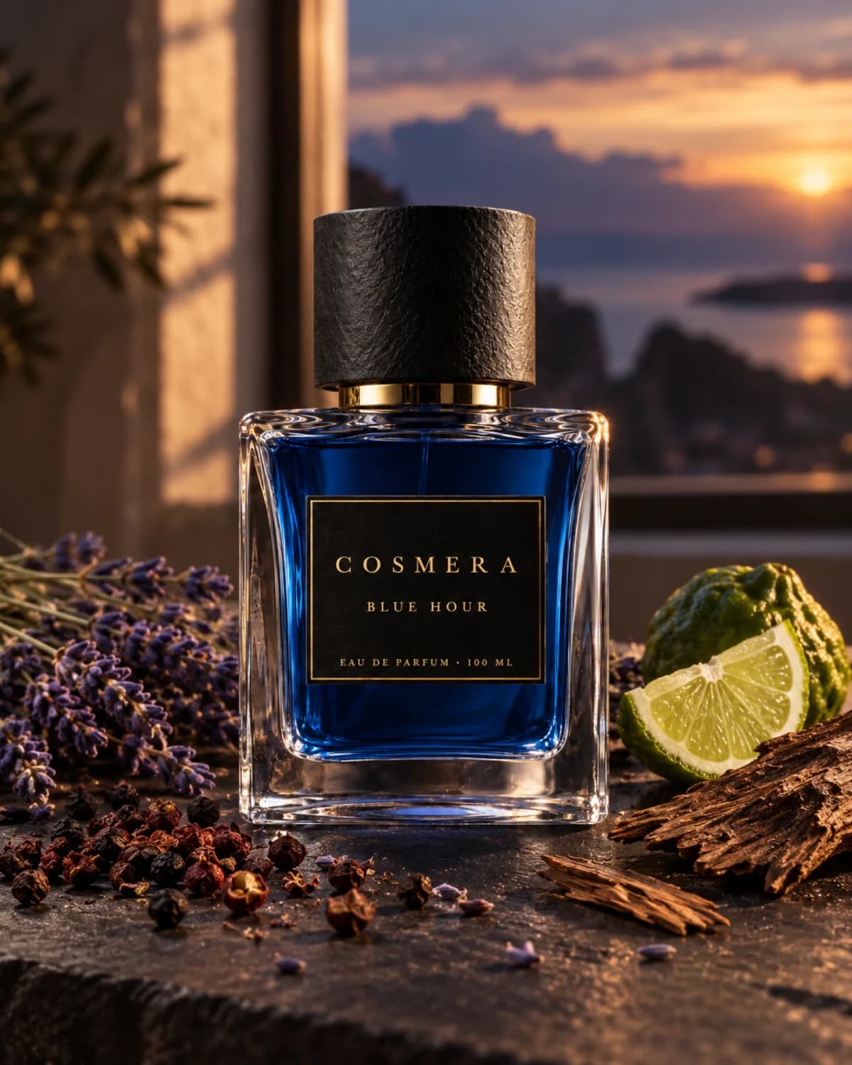 Blue Hour with its ingredients