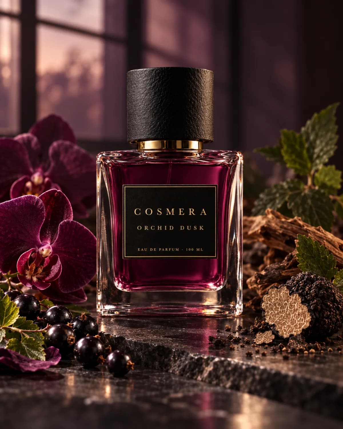 Orchid Dusk with its ingredients