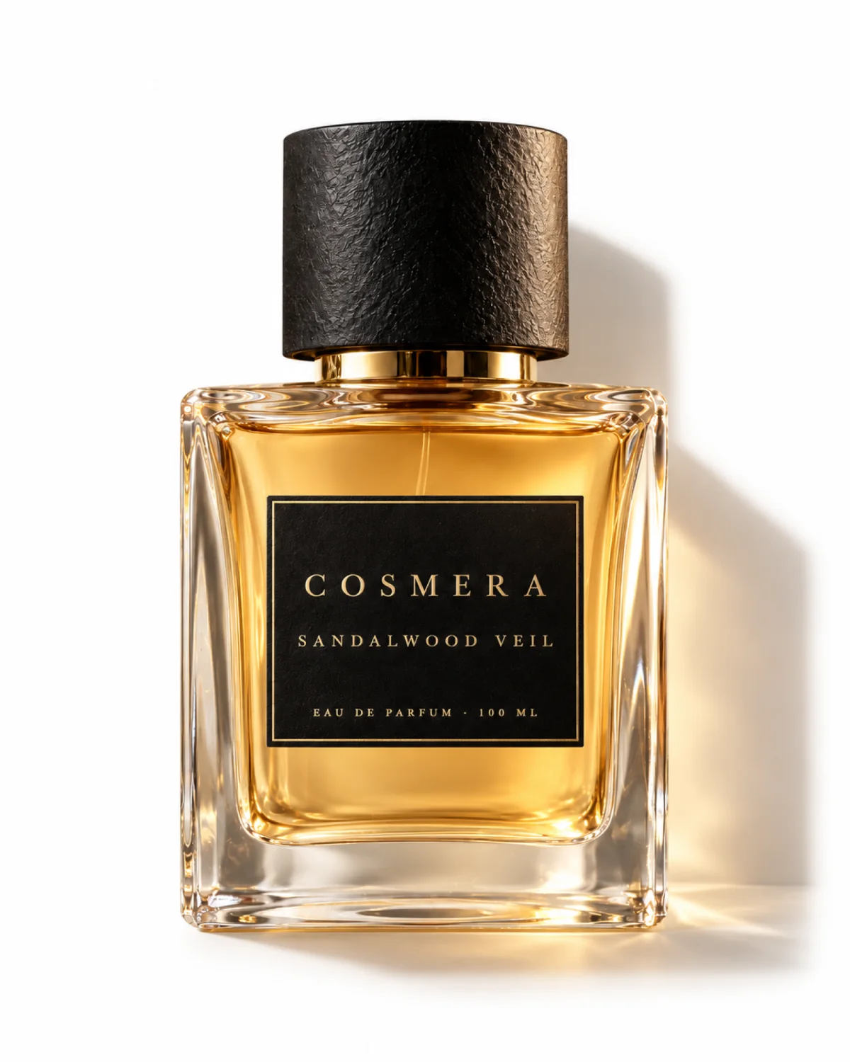 Sandalwood Veil bottle with its notes